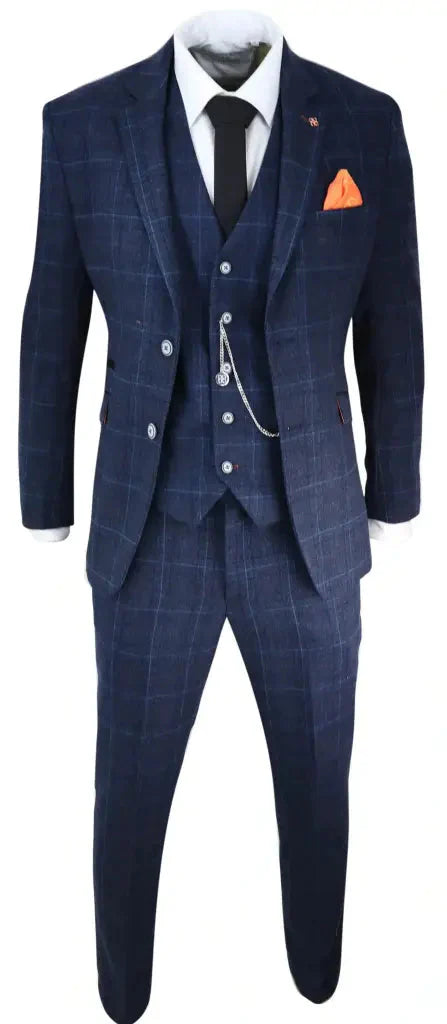 Completo in Tweed a Tre Pezzi Cody Blue