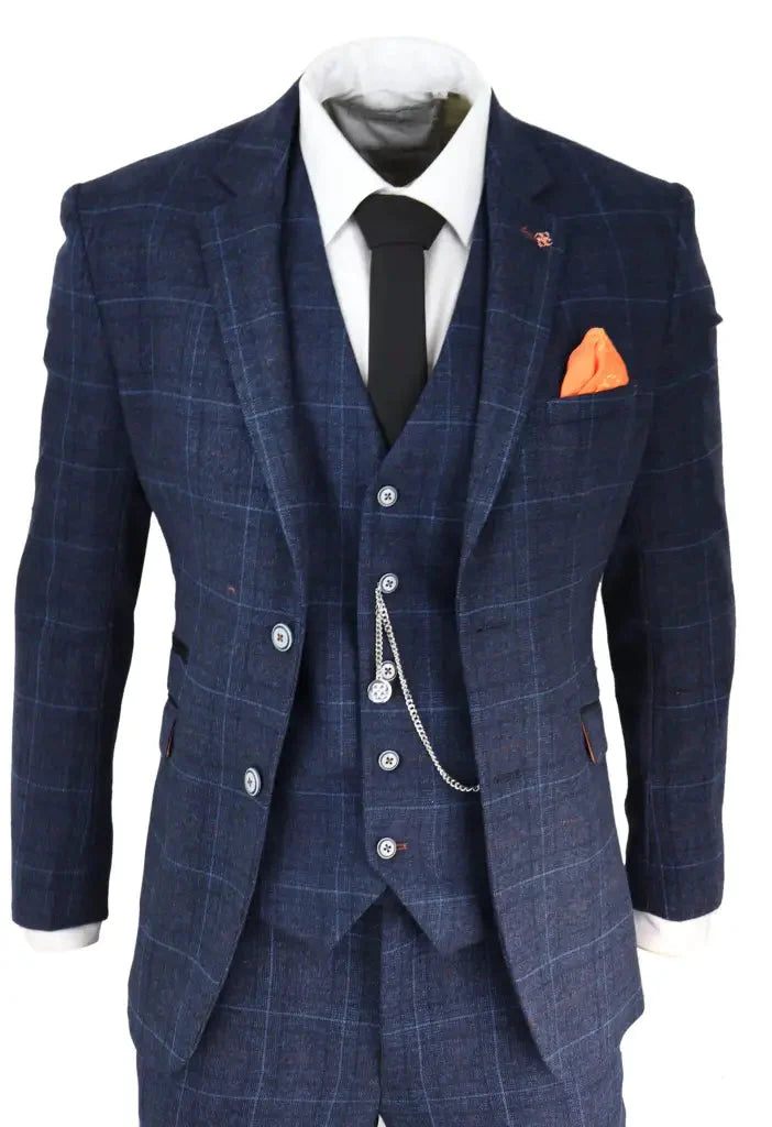 Completo in Tweed a Tre Pezzi Cody Blue`