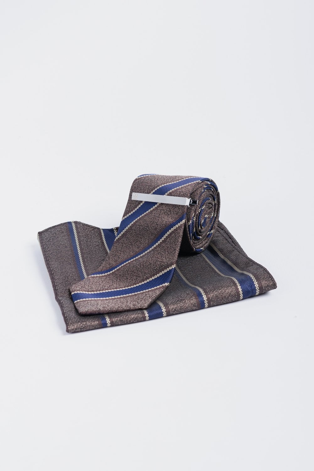 Cravatta a righe marrone Cavani - Set