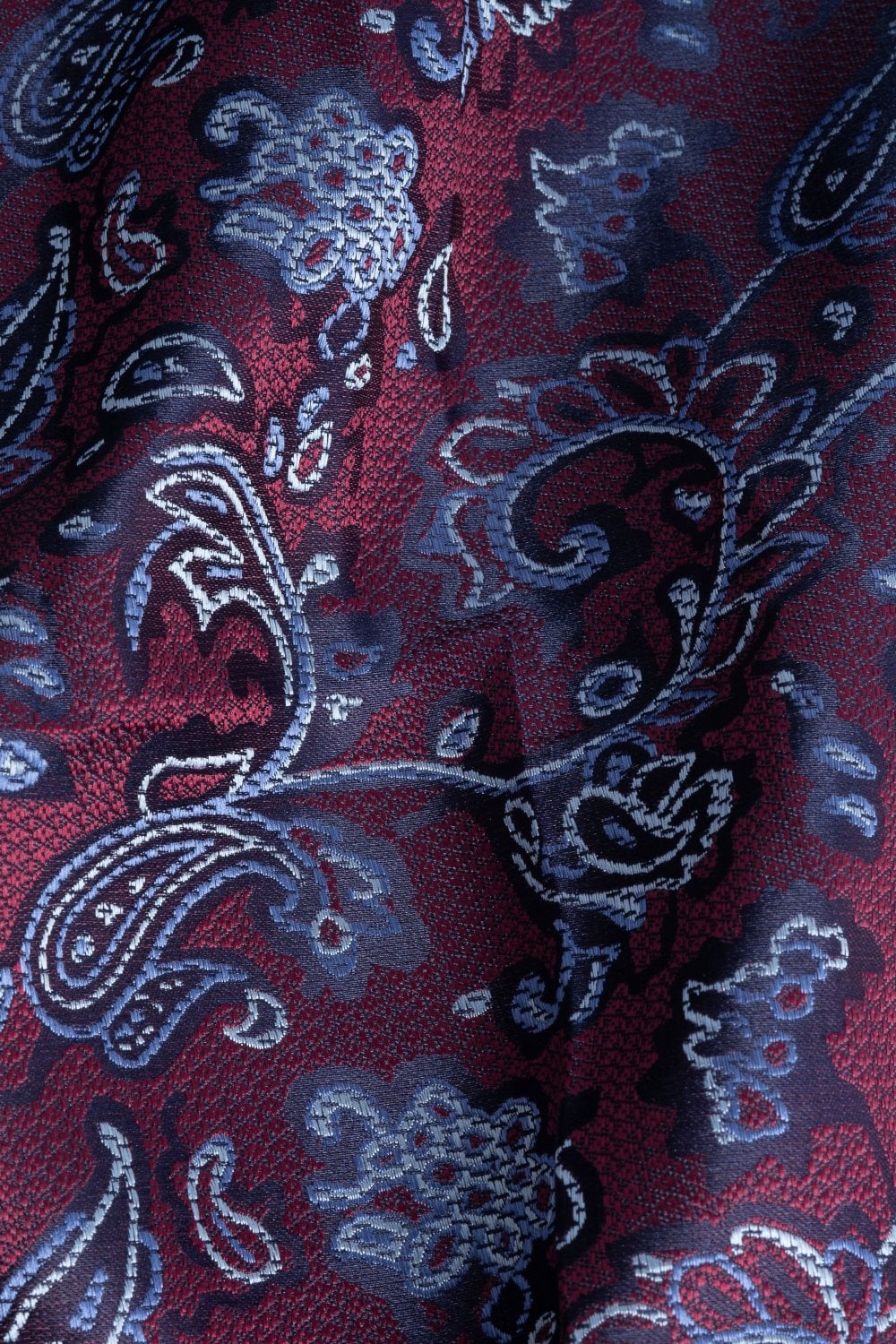 Cavani - Set Cravatta Vino con Paisley Blu Navy