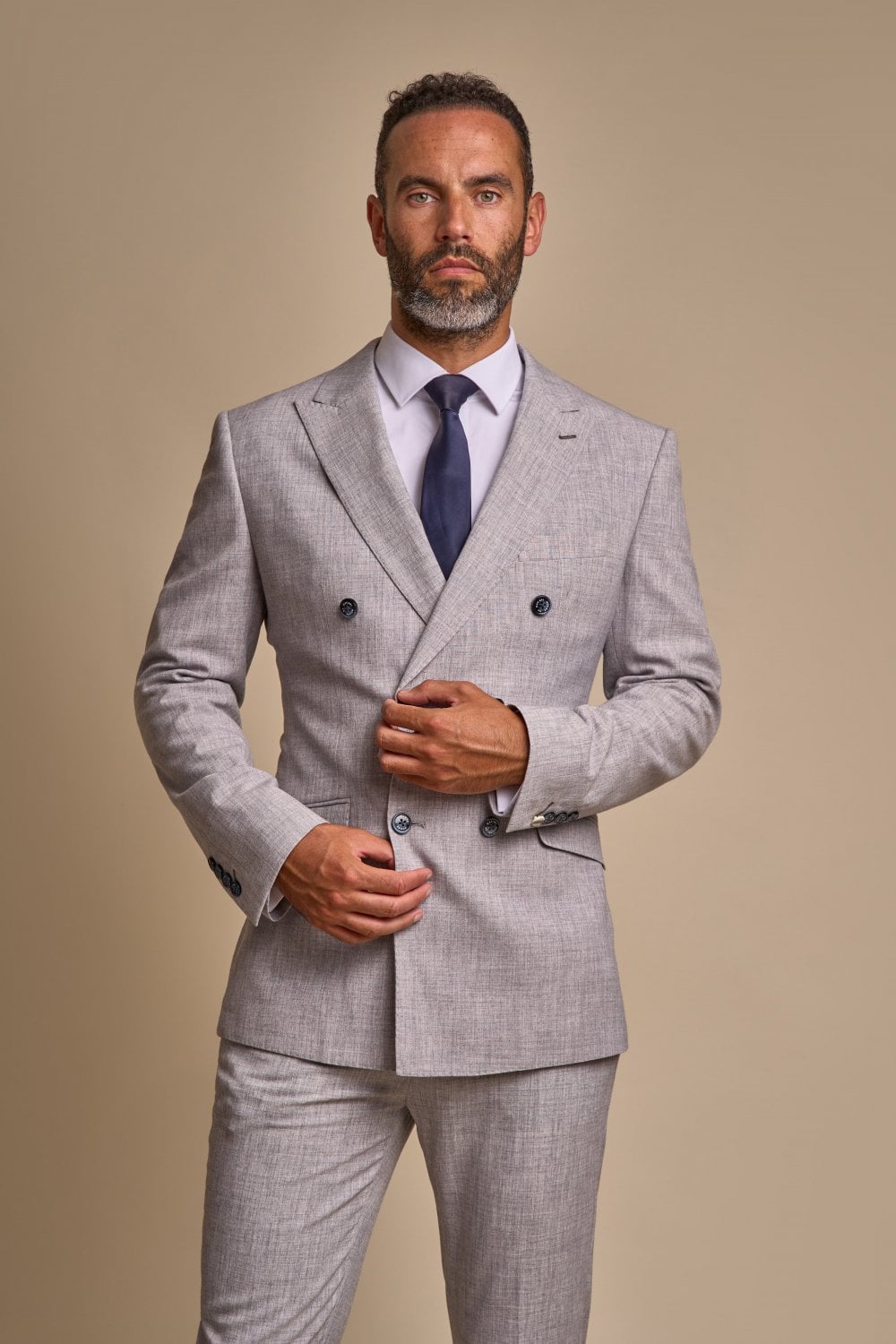 Completo grigio a doppiopetto da uomo - Cavani Tokyo grey suit 2 pezzi