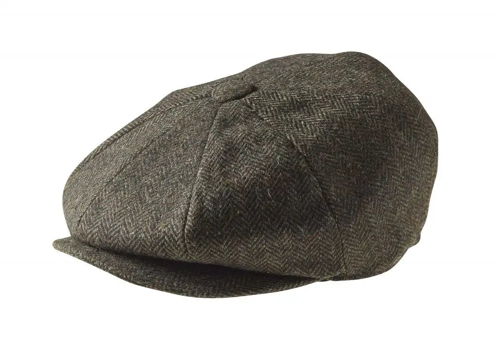 Cappello Peaky Blinders Verde Scuro a Spina di Pesce